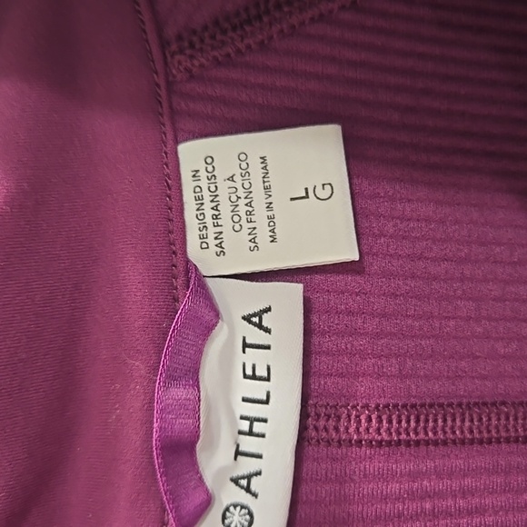ATHLETA-NWOT-Salutation Henley Top in Pinot Plum-Size Large - Picture 13 of 16